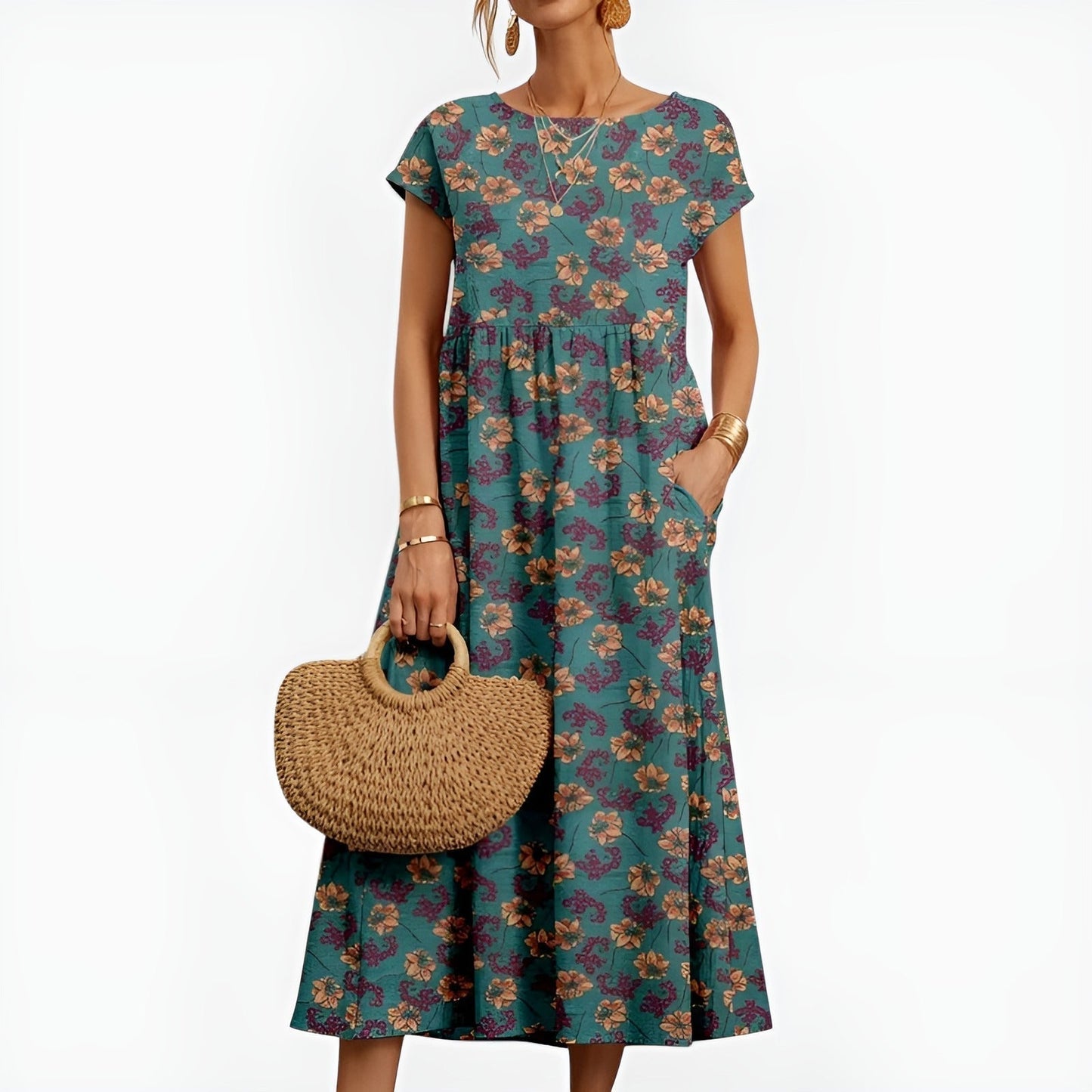 NORMA I LÄSSIGES GEBLÜMTES KLEID