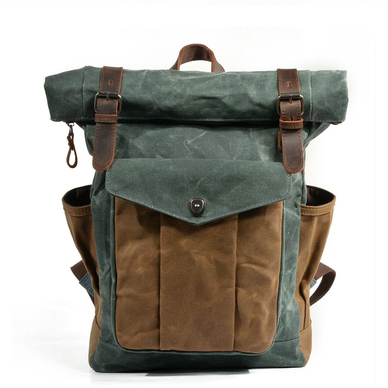 Wachsbeschichteter Canvas Rolltop-Rucksack | MARSEILLE
