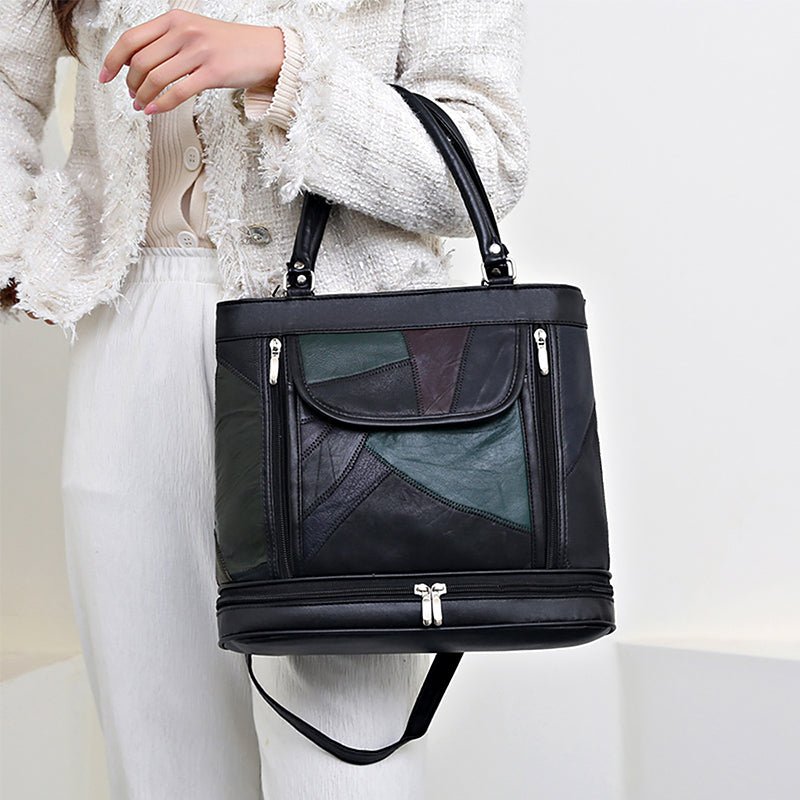 DEMETRA I STILVOLL LEDERHANDTASCHE