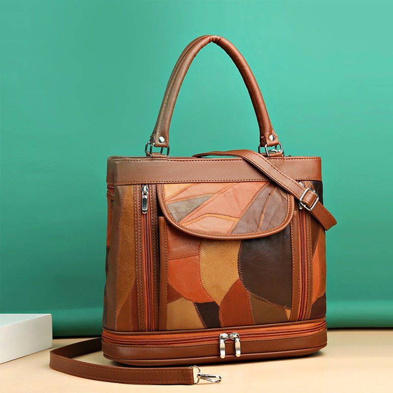 DEMETRA I STILVOLL LEDERHANDTASCHE