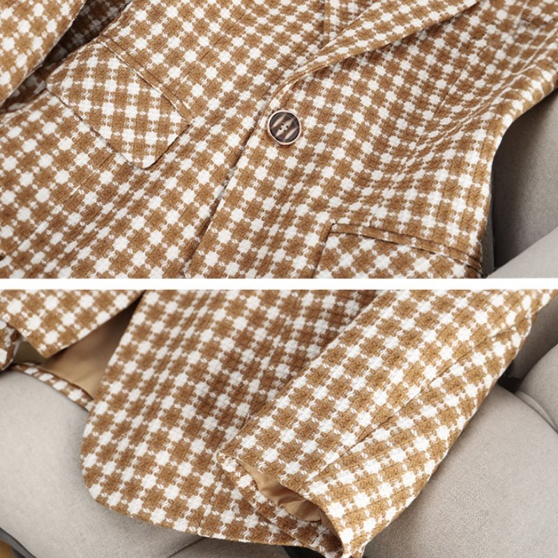 ANNEMIEKE I KLASSISCH KARIERTER BLAZER