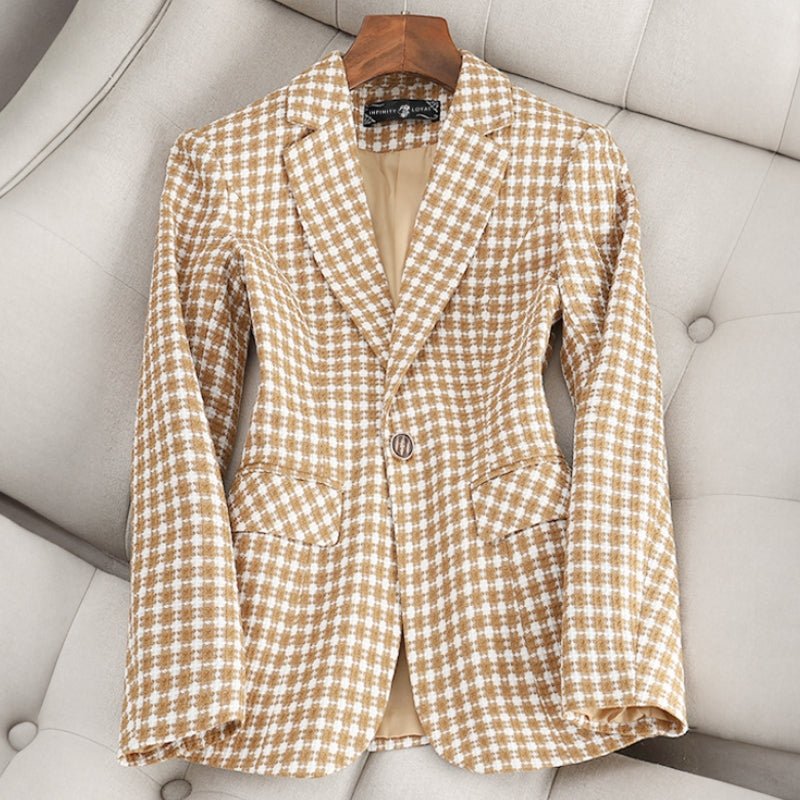 ANNEMIEKE I KLASSISCH KARIERTER BLAZER