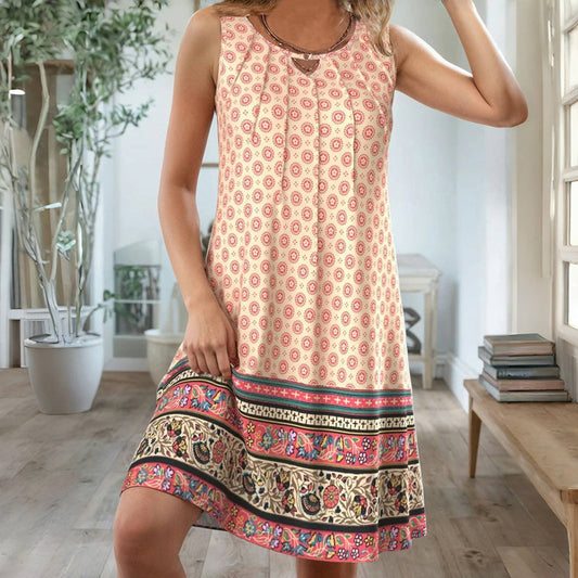 Vintage Kleid Im Ethno-Stil