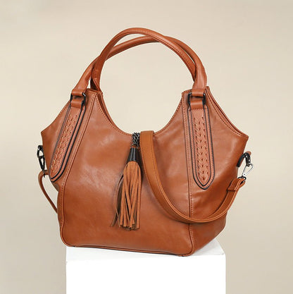 WENDELINE I VIELSEITIGE LEDERHANDTASCHE