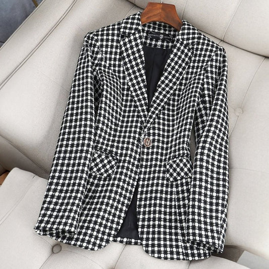 ANNEMIEKE I KLASSISCH KARIERTER BLAZER
